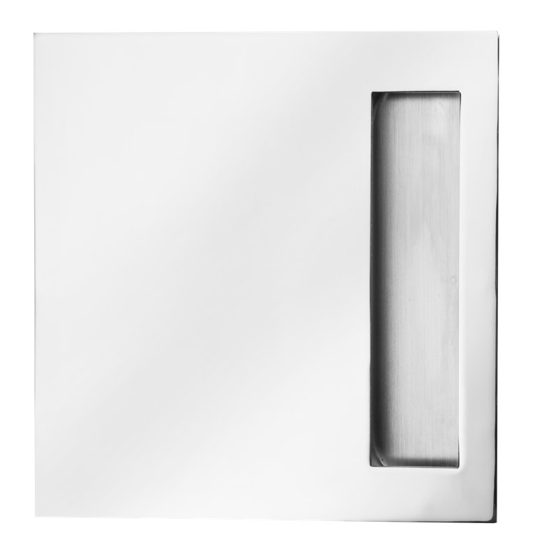 Recessed Pull Plate, Polish Stainless Steel