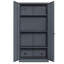 Armoire de rangement en métal avec 2 portes et 4 tablettes réglables