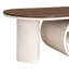 Luxury Industrial Oval Coffee Table With Storage Drawer, Centre Table