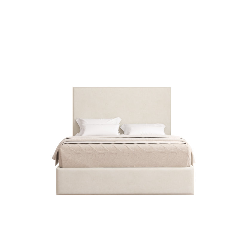 Bibian Upholstered Ottoman Storage Bed, Small Double (4'), Cream