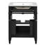 Meuble-lavabo 24 po avec 2 portes et tiroir escamotable, armoire de rangement de salle de bain avec lavabo, portes à fermeture en douceur avec organisateurs-523578259