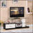 White & Black Finish TV Stand
