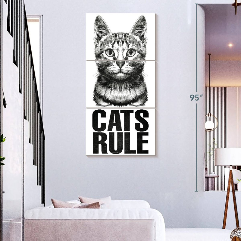Cats Rule, 75" H x 36" W