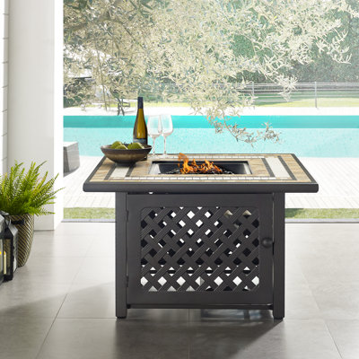 Munguia Square Propane Fire Pit Table