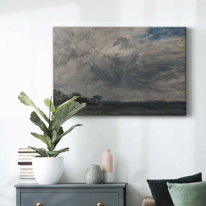 Paysage rétro - DCCLxx, H 19 po x l 28 po x P 1,5 po, Toile tendue