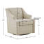 Fauteuil coulissant et pivotant brun clair de 6,5 po Coussin épais en bois massif et rembourrage en mousse