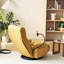 Méridienne rotative à 360 degrés Baugher, réglages réglables, métal jaune, tissage confortable du siège, rotation confortable, rembourrage en tissu