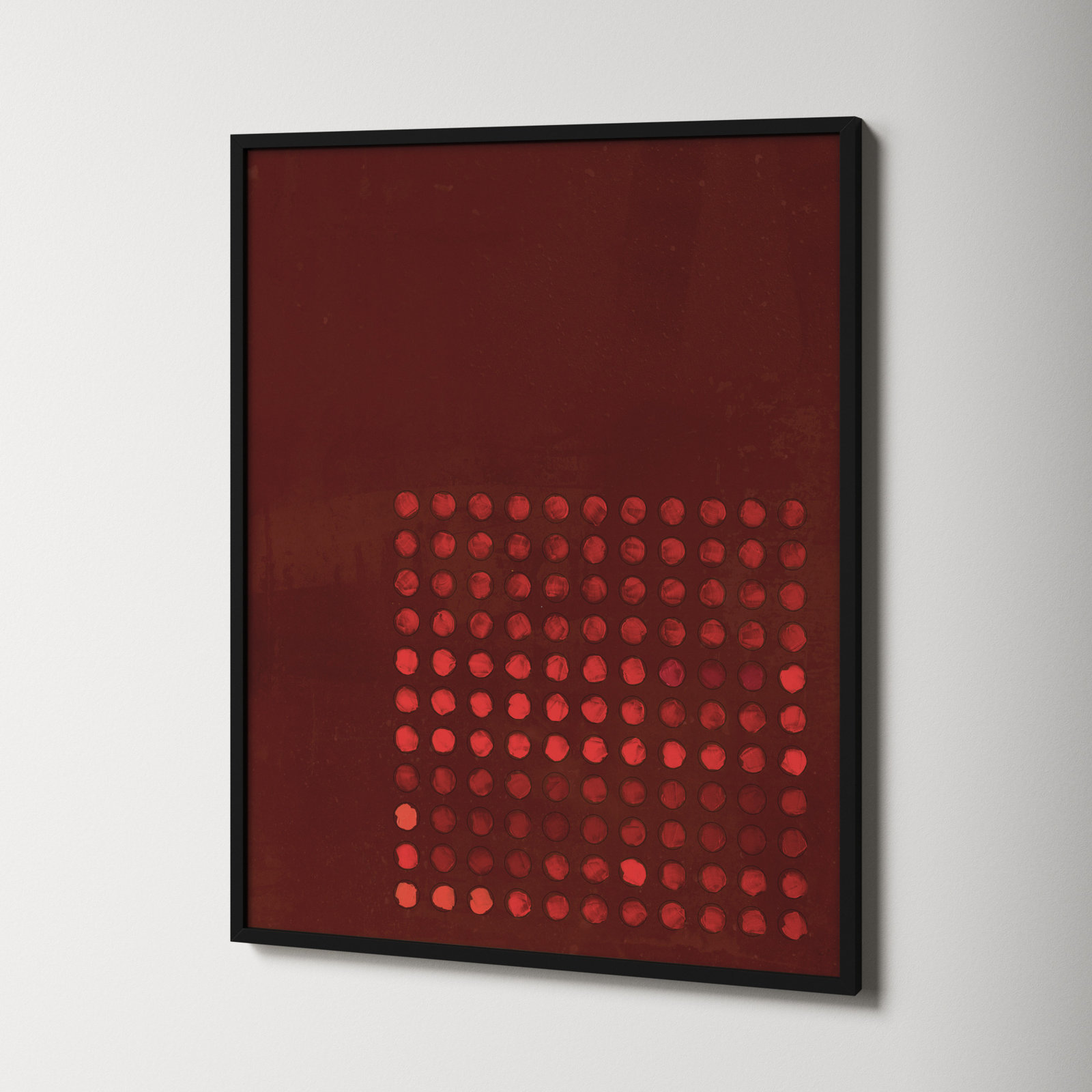 Circles In Squares 7 by Jacques Pilon, Black, 38" H x 30" W x 1.25" D