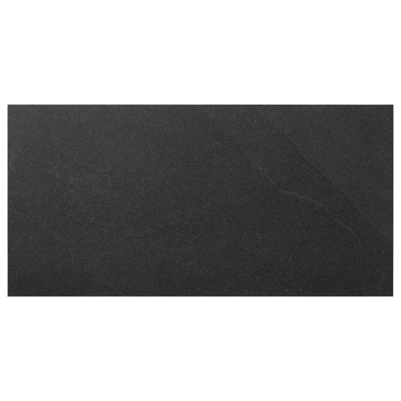 Fordham 12x12 Matte Porcelain Stone Look Floor and Wall Tile, Black
