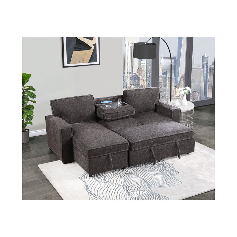 TERRITORY DARK GREY PULL OUT SOFA BED