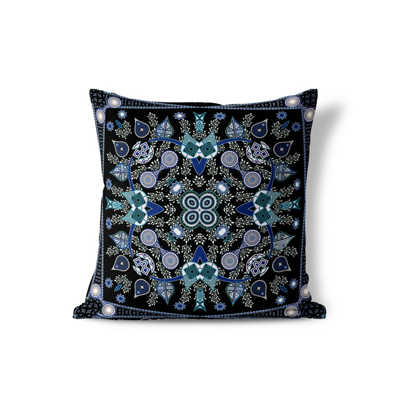 Housse et insert de coussin décoratif carré intérieur / extérieur en polyester / mélange de polyester Vine Visions