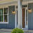 2-pack Seeded Glass Outdoor Wall Light
