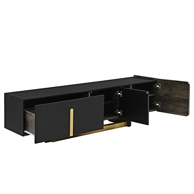 Meuble télé et table basse, Noir