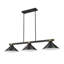 Billard 3 lumières Dressler en noir mat + laiton frotté-1662355100-1662355099