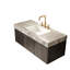Meuble-lavabo de salle de bain, armoire de rangement en contreplaqué flottant avec tiroir et porte, plateau en pierre frittée gris clair et lavabo en céramique-306290665-306290675-306290678