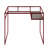 Glass Top & Red Finish Writing Desk