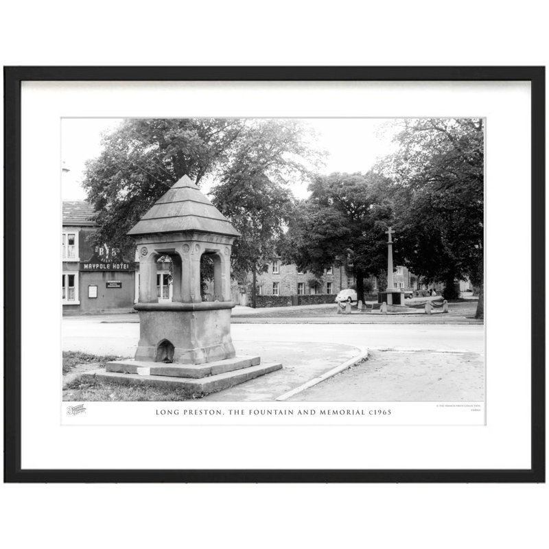 Long Preston, The Fountain And Memorial C1965 - Single Picture Frame Print, 28cm H x 36cm W x 2.3cm D