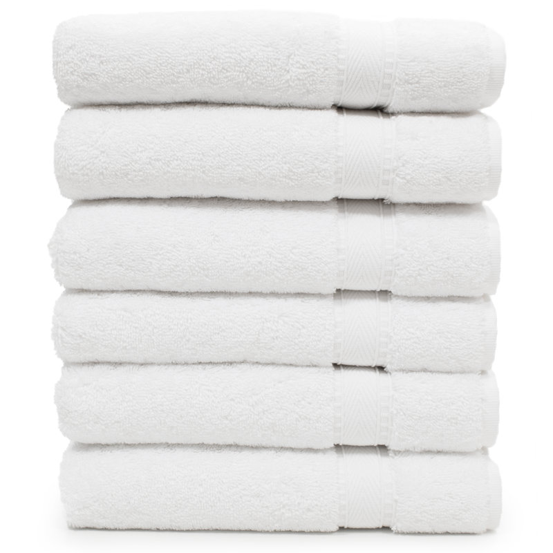 Essuie-mains en coton Sinemis, Blanc