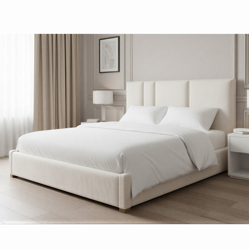 Upholstered Bed, Cream, King
