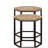 Natural and black 2-piece nested coffee table