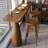 Nut-brown Straight Solid Wood Bar Table