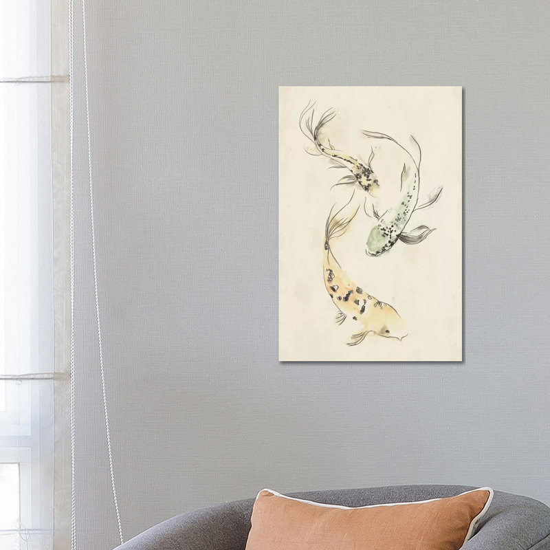 Koi Dance II by June Erica Vess - Wrapped Canvas Print, 66.04 cm H x 45.72 cm W x 3.175 cm D