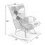 Chaise berçante, chaise berçante Mid-Century