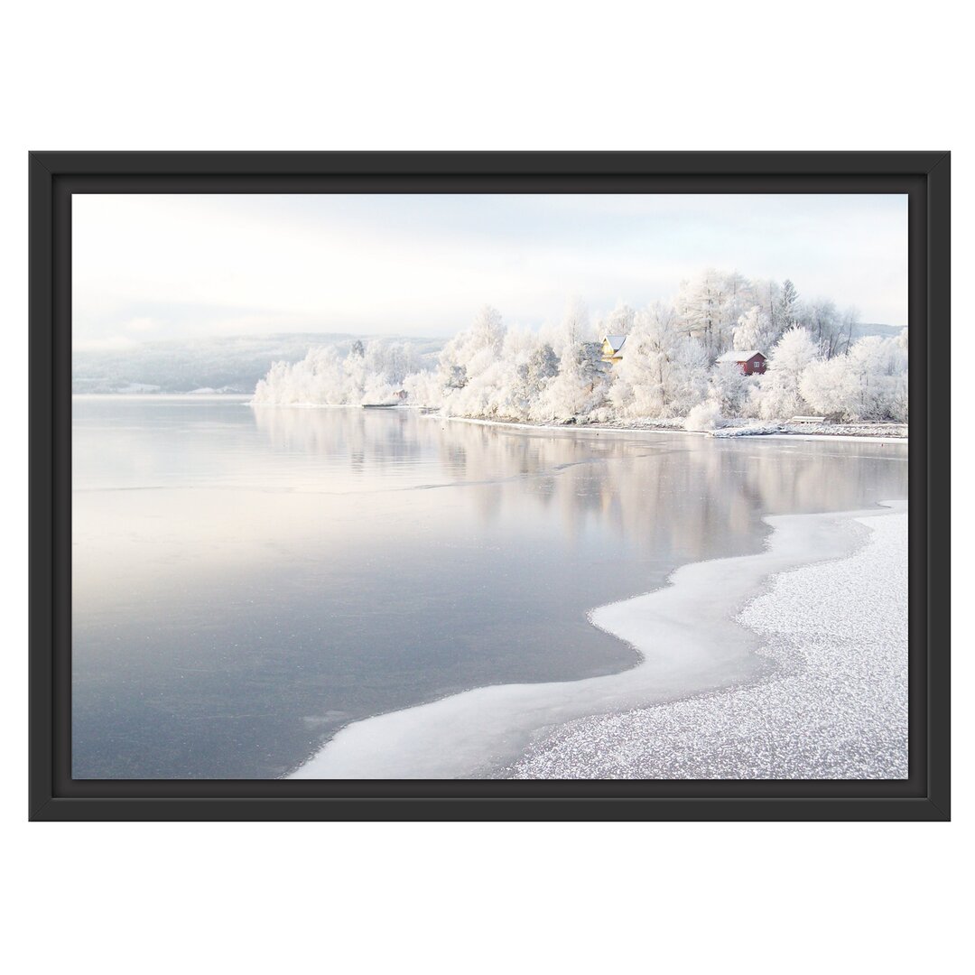 Gerahmtes Wandbild Atemberaubende Winterlandschaft