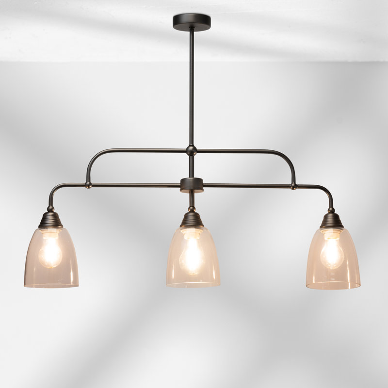 3 - Light Pewter Kitchen Island Pendant