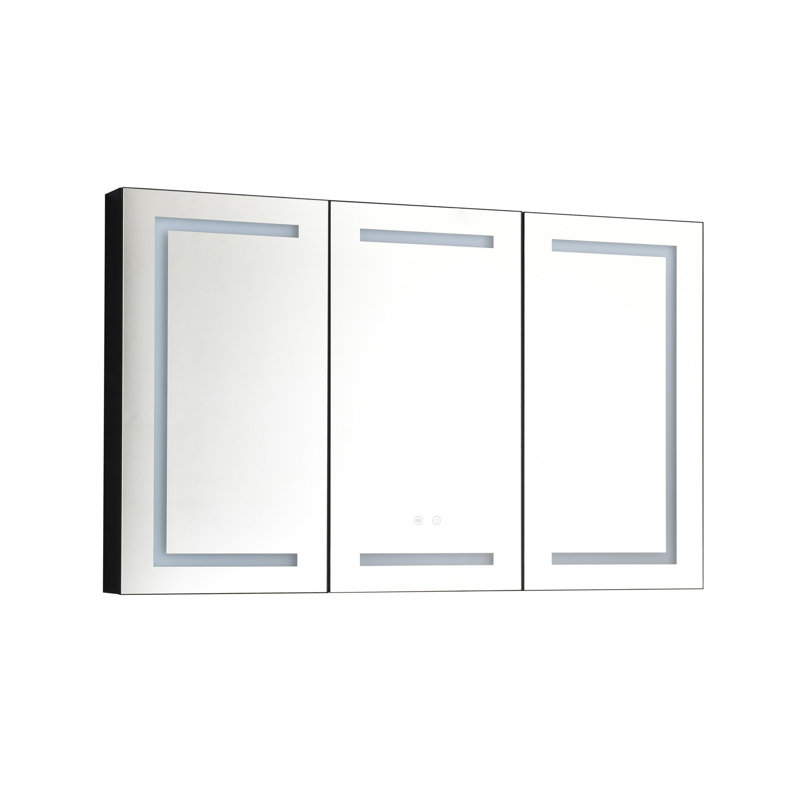 Armoire à pharmacie à DEL avec lumières, gradateur, désembueur, horloge, affichage de la température