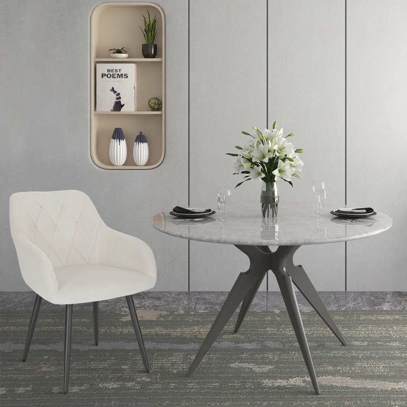 Alvion Upholstered Dining Chair, White