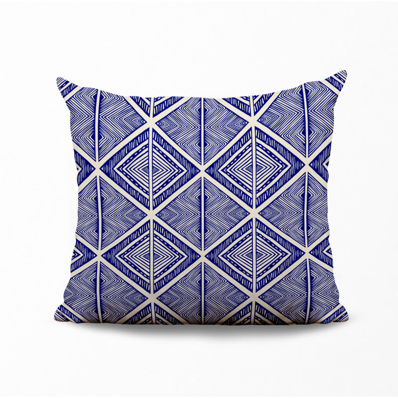 Housse et insert de coussin décoratif en polyester, L 17 po x H 17 po, Bleu marine