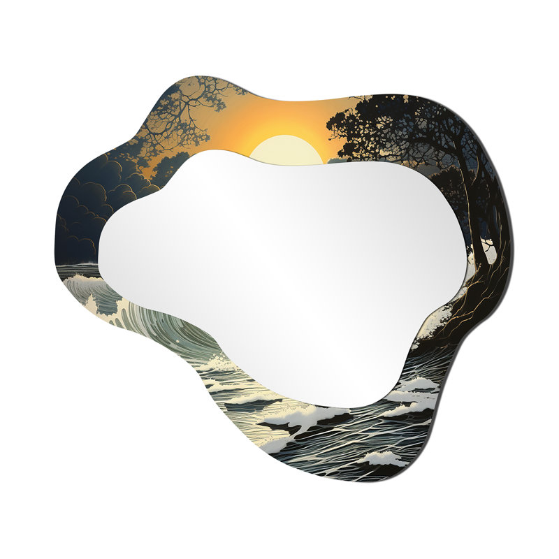 Miroir mural argenté, 25 po x 28 po