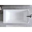 Baignoire 51 po à surface solide matte, baignoire autoportante en pierre de résine à surface solide, baignoire profonde blanche matte, baignoire autoportante avec trop-plein et bonde escamotable, blanc mat