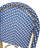 29.5" Outdoor PE Rattan French Barstool, Dark Teal and White, Aluminum Frame with Bamboo Finish (Set of 2)