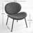 PU/Polyester Fabric Accent Chair Single Side Chair With Walnut Finish