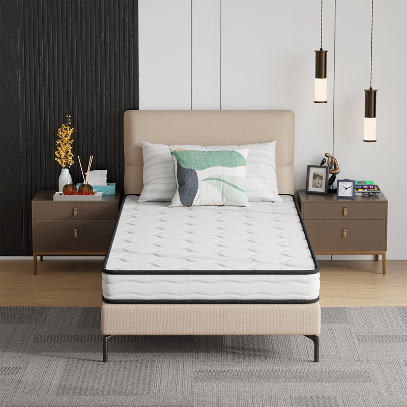 Matelas hybride en mousse viscoélastique imprégnée de gel 6 po, Très grand simple