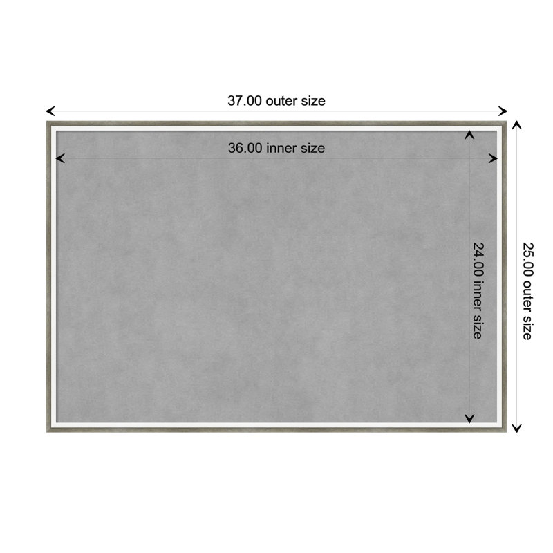 Tableau magnétique encadré Lucie, H 25 po x l 27 po