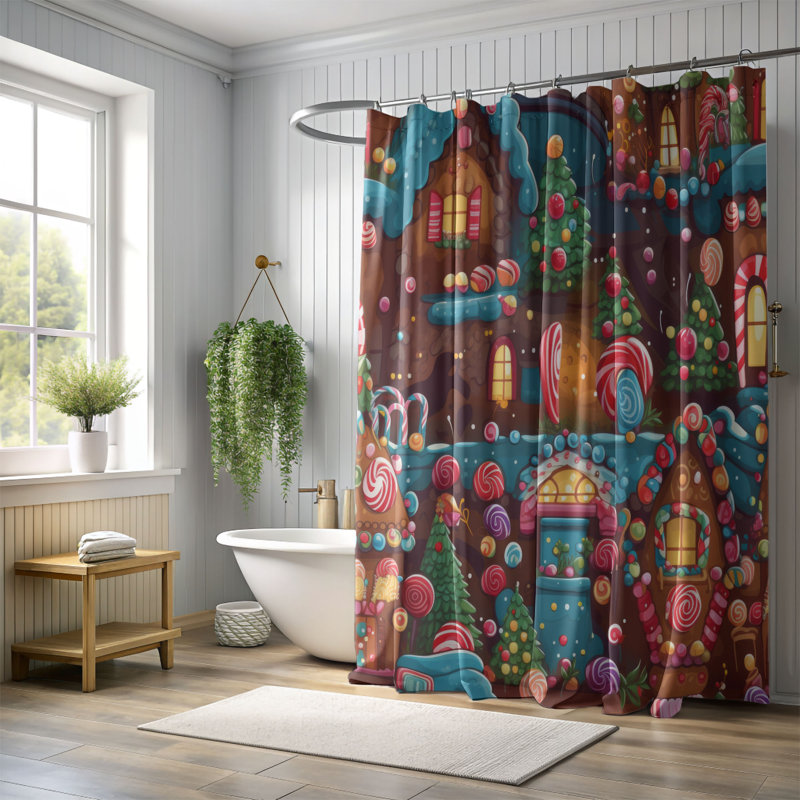 Sweet Home - Rideau de douche Premium, H 74 po x l 71 po