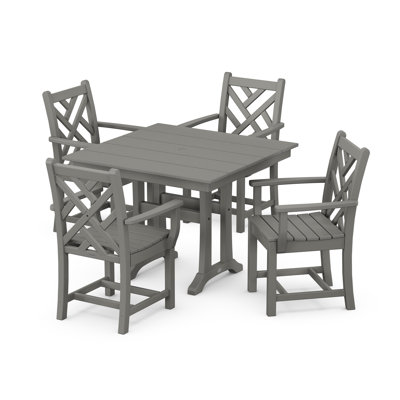 Chippendale Rectangular 4 - Person 37.63'' Long Dining Set