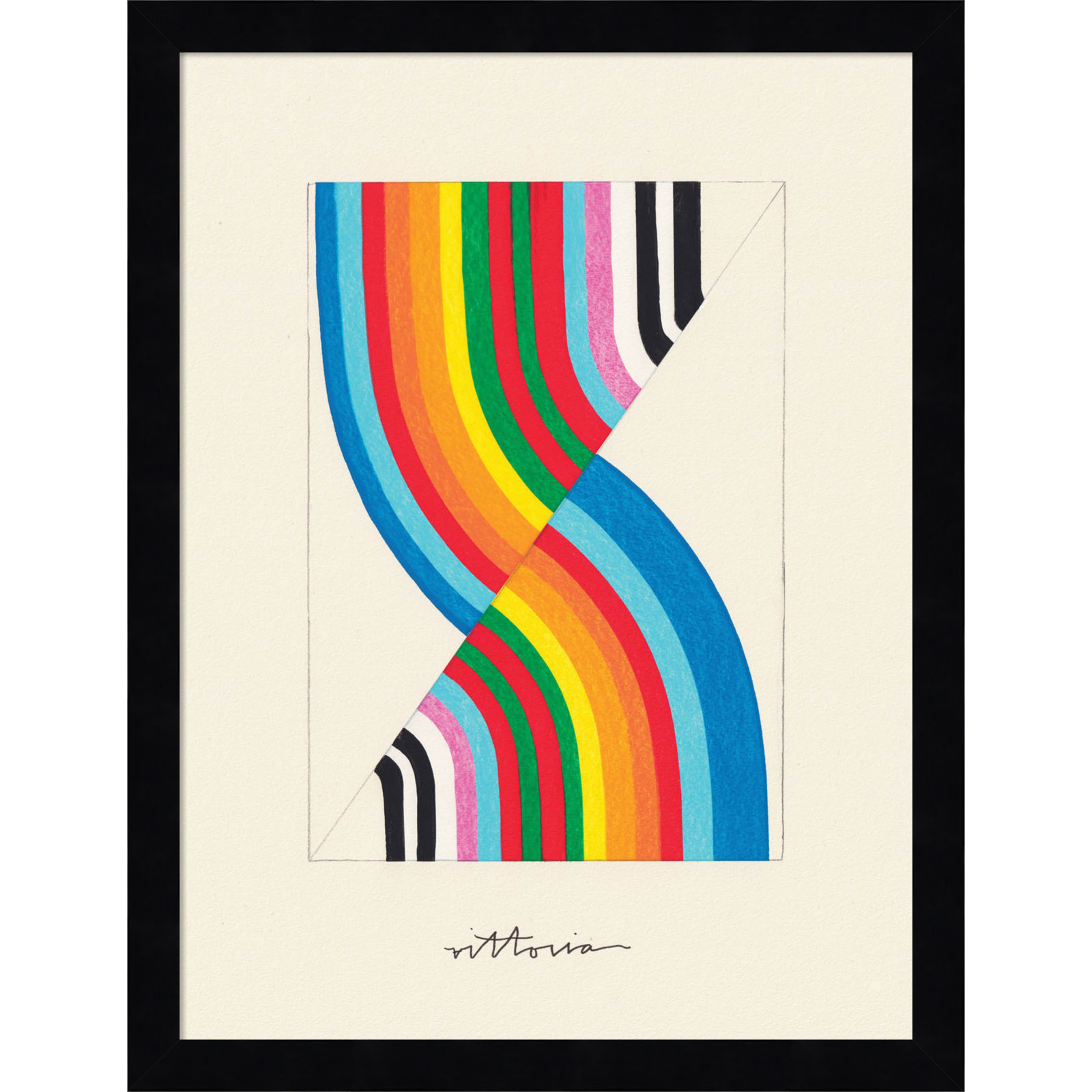 Olav "It's Always an Almost" Print, Black Framed, 13" W x 17" H x 1" D
