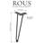 ROUS Hardware 30" Hairpin Furniture Leg | Steel Mid-Century Modern Table Leg – Charcoal (Black), 1 Count-339201028-339201035