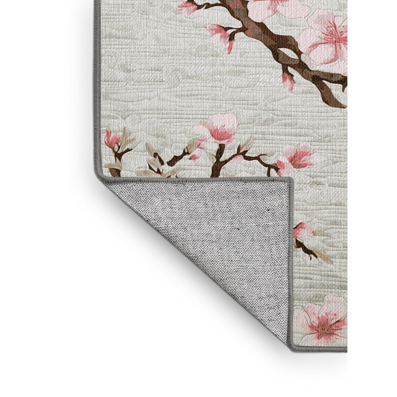 Machine Washable Gray Area Rug, Rectangle 4' x 6'