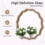Miroir mural rond en bois