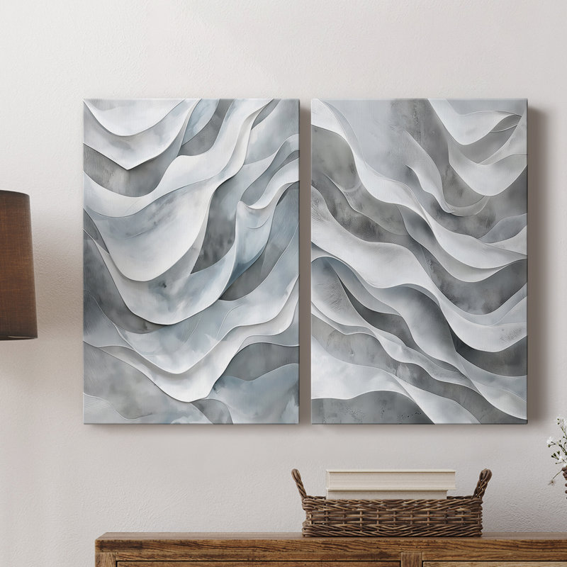 ABSTRACT Series CDLV III - Toile tendue avec châssis de qualité supérieure - Prêt à être accroché, H 27 po x l 36 po