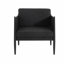 Chaise de club d'extérieur en aluminium noir 2 pièces DAWson