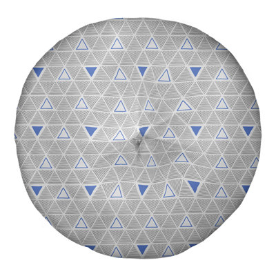 Coussin de sol classique à motif de triangles dessinés à la main