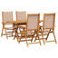 4 - Person Wood Patio Dining Set with Round Table-484384789