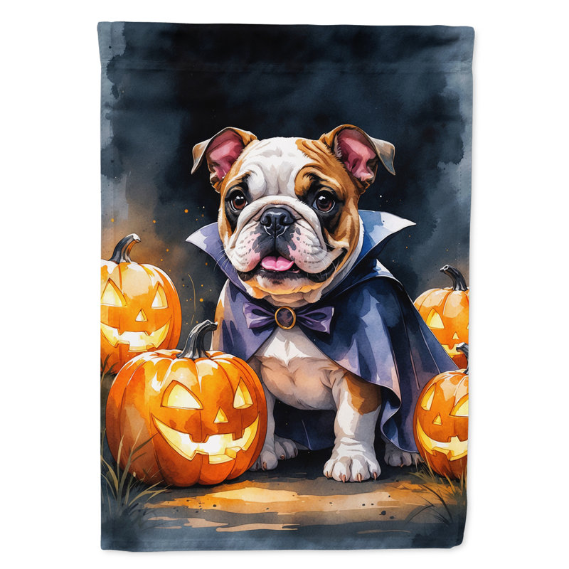 Drapeau de chiot Halloween House, Bouledogue anglais