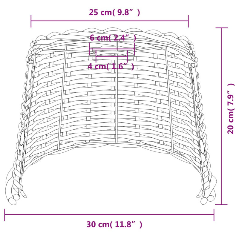 Chira Pendant Shade, Brown, 20cm H x 30cm W x 30cm D